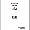 IHI Mini Excavator 85V4 Service ManualEN 1