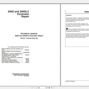 John Deere 200D 200DLC Excavators Repair Manual 1