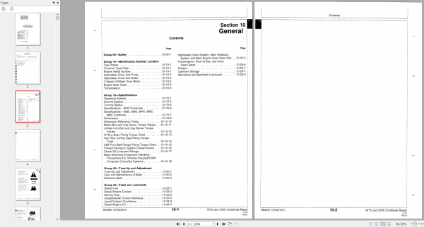 John Deere 9540 9560 9580 9640 9660 9680 WTS CWS Combines Repair Technical ManualEN 2