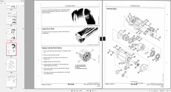 John Deere 9540 9560 9580 9640 9660 9680 WTS CWS Combines Repair Technical ManualEN 3