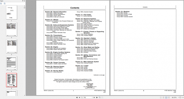 John Deere Backhoe Loader 410E Repair Technical ManualEN 2