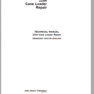 John Deere Cane Loader 2254 Repair Technical ManualEN 1UDsAY