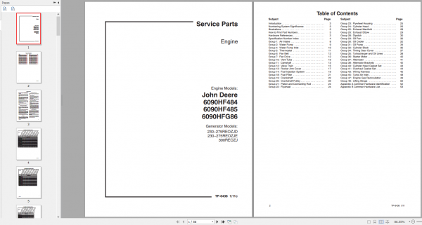 John Deere Engine 6090HF484 6090HF485 6090HFG86 Service PartEN 2