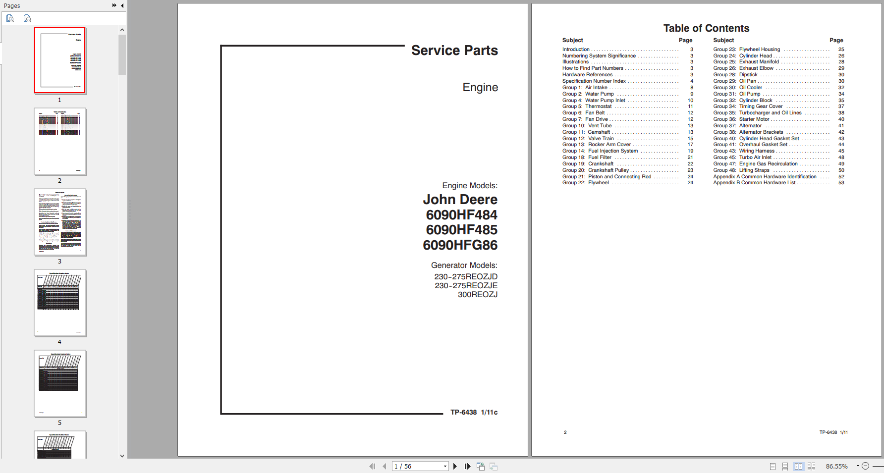 John Deere Engine 6090HF484 6090HF485 6090HFG86 Service PartEN 2