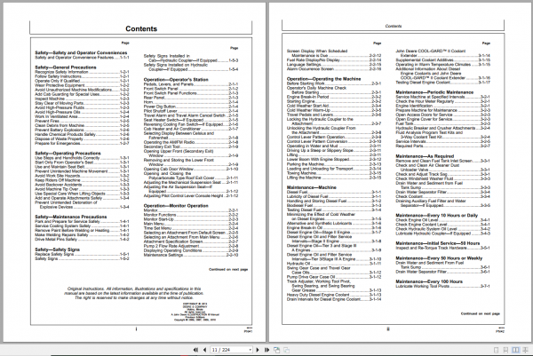 John Deere Excavator 350DLC Operators ManualEN 2