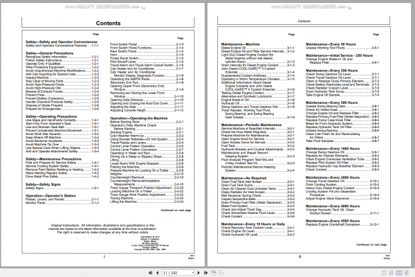 John Deere Excavator 450CLC Operators ManualEN 2