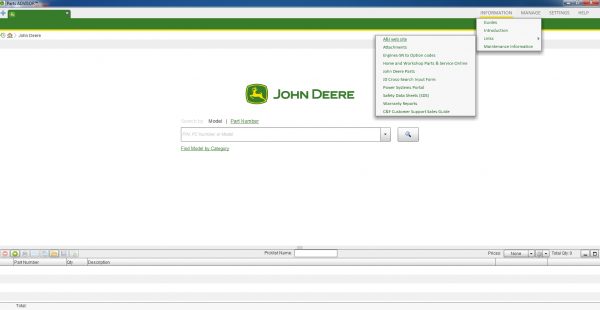 John Deere Hitachi Parts ADVISOR 11