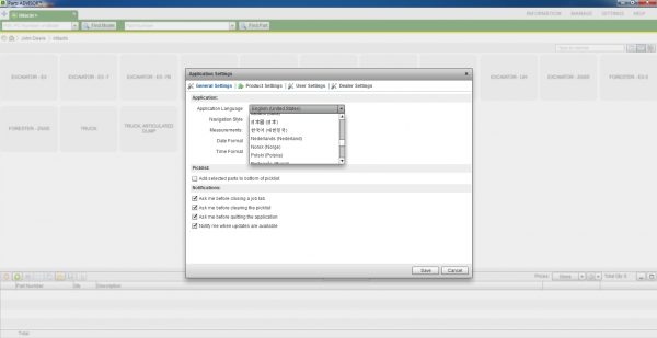 John Deere Hitachi Parts ADVISOR 9