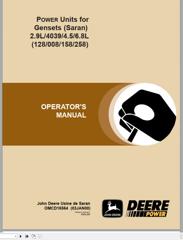 John Deere Power Unit for Gensets 1