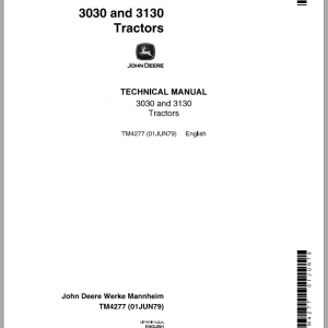 John Deere Tractors 3030 3130 Technical ManualEN 1
