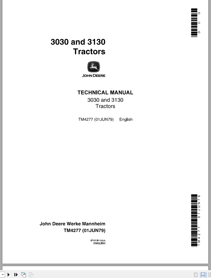 John Deere Tractors 3030 3130 Technical ManualEN 1