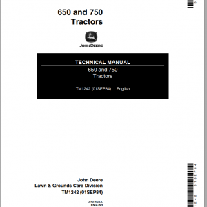 John Deere Tractors 650 750 Technical ManualEN 1