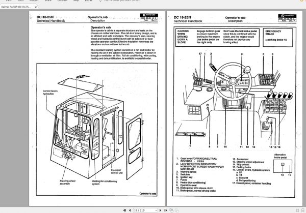 Kalmar Forklift DC18 25N Technical HandBook920937 90949210 2