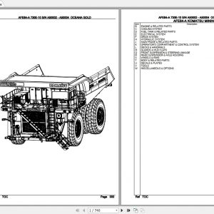 Komatsu Dump Truck 730E 10 Part Manual 1