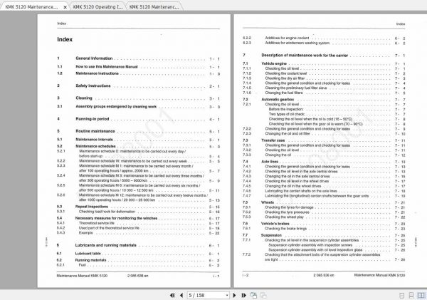 Krupp Crane KMK 5120 Operating Instructions Maintenance Manual 2
