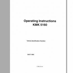 Krupp Crane KMK 5160 Operating Instructions Maintenance ManualEN 1