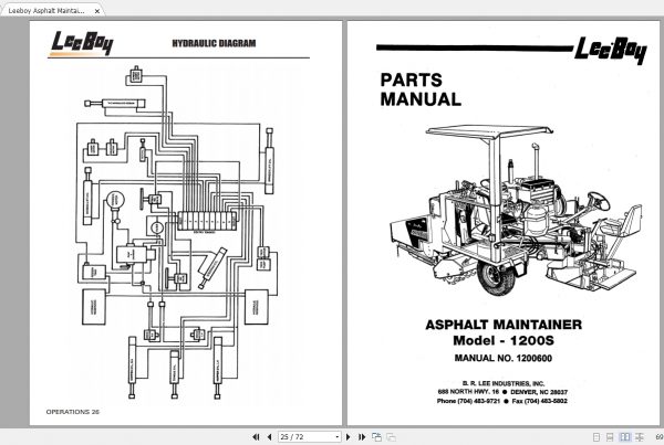 Leeboy Asphalt Maintainer 1200S Operators Service Manual 4