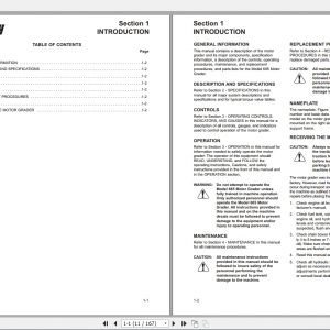 Leeboy Motor Grader 685B Operations Service And Parts Manual 2