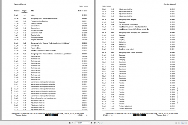 Liebherr Crawler Dozer PR4 724 764 Service Manual 2