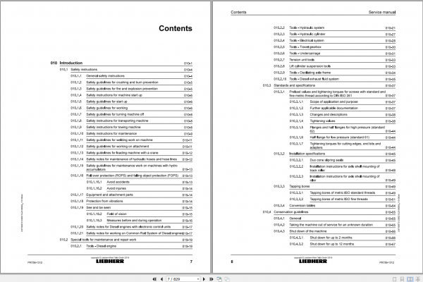 Liebherr Crawler Dozer PR756 1312 Service Manual 2