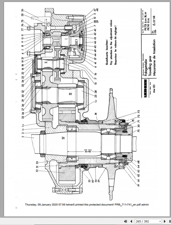 Liebherr Crawler Dozer PR 711B 741B Service Manual 3