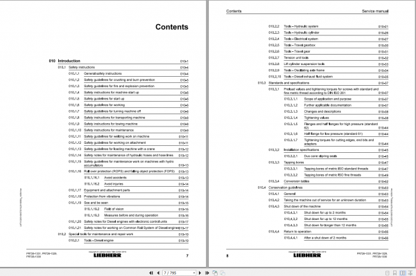 Liebherr Crawler Dozer PR 726 1329 1330 1331 Service Manual 2