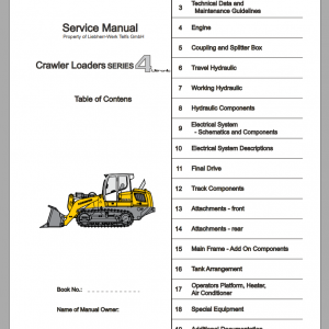 Liebherr Crawler Loader LR4 624 634 Service Manual 1