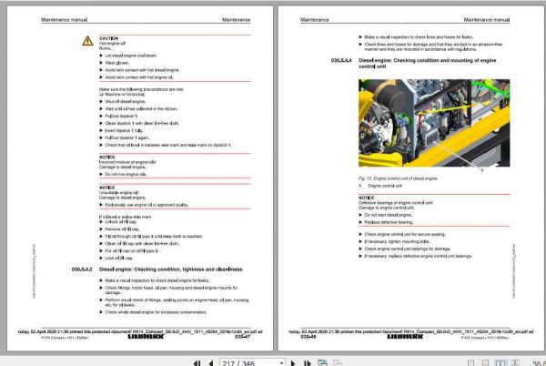 Liebherr Hydraulic Excavator R914 Compact Maintenance Manual 3