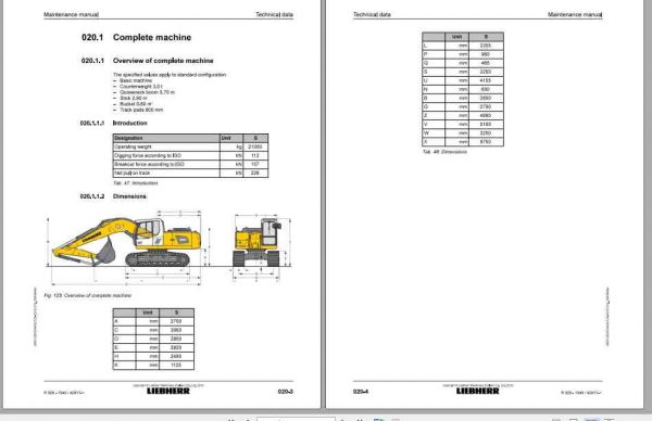 Liebherr Hydraulic Excavator R920 Maintenance Manual 4