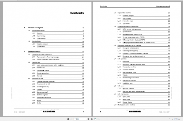 Liebherr Hydraulic Excavator R920 Operator Manuals 2