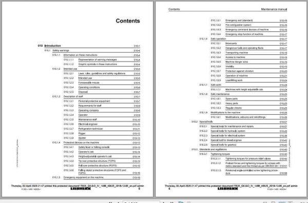 Liebherr Hydraulic Excavator R926 1488 Maintenance Manual 2