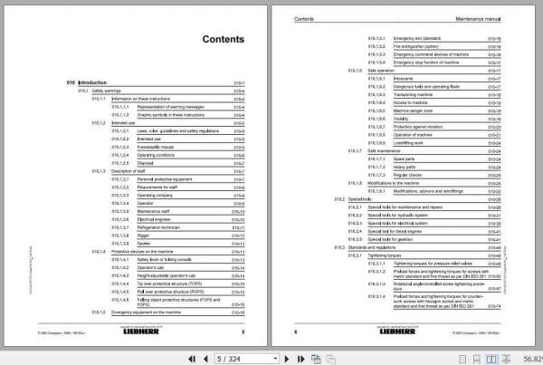 Liebherr Hydraulic Excavator R926 Compact Maintenance Manual 2