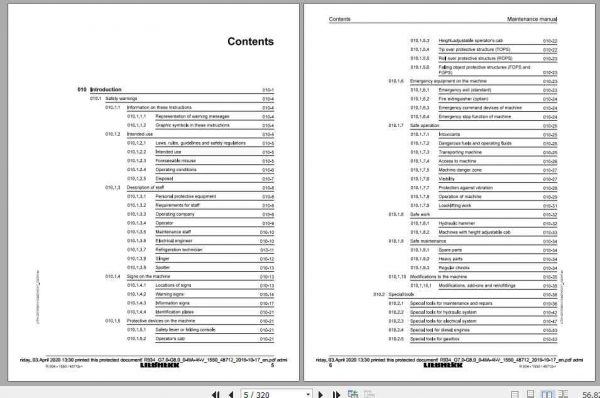 Liebherr Hydraulic Excavator R934 Maintenance Manual 2