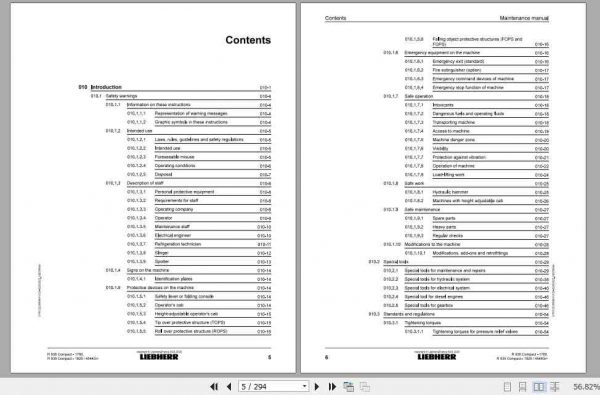 Liebherr Hydraulic Excavator R936 Compact Maintenance Manual 2