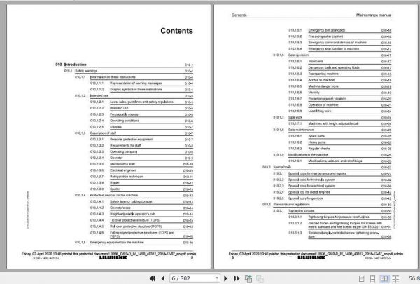 Liebherr Hydraulic Excavator R936 Maintenance Manual 2