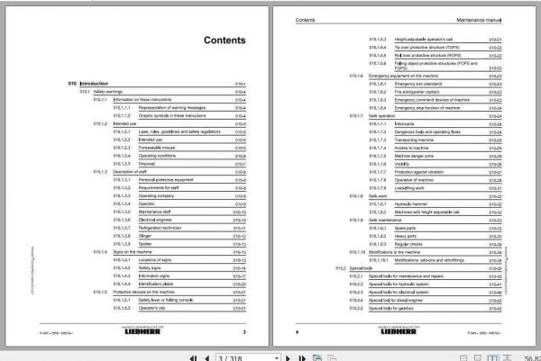 Liebherr Hydraulic Excavator R945 Maintenance Manual 2
