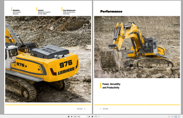 Liebherr Hydraulic Excavator R976 1540 1785 Operator Manuals 3