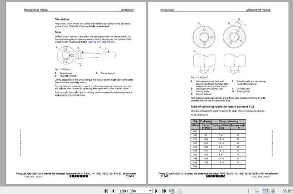 Liebherr Hydraulic Excavator R976 Maintenance Manual 4