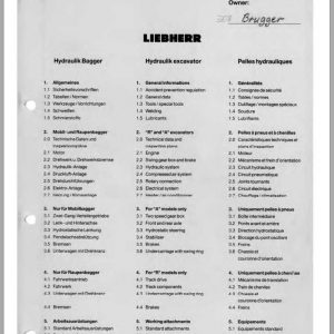 Liebherr Hydraulic Excavators A R900 B C Service ManualsDE 1