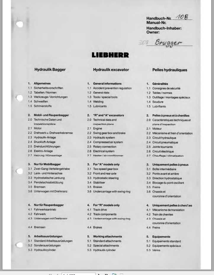 Liebherr Hydraulic Excavators A R900 B C Service ManualsDE 1