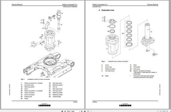 Liebherr Hydraulic Excavators A309LI R317 Litronic Service Manuals 3