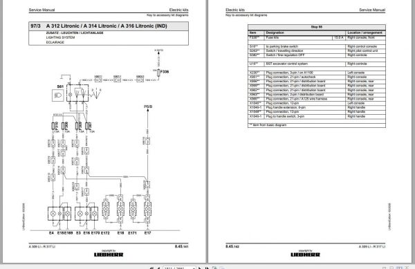 Liebherr Hydraulic Excavators A309LI R317 Litronic Service Manuals 4