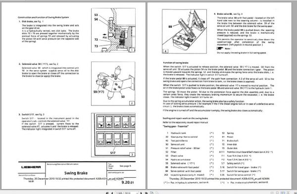 Liebherr Hydraulic Excavators AR308 316 Service Manuals 3