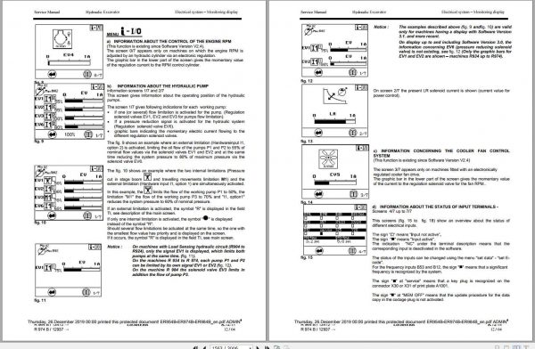 Liebherr Hydraulic Excavators ER954B ER974B ER984B Litronic Service Manuals 3