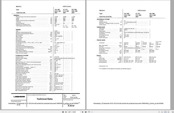 Liebherr Hydraulic Excavators R900 R942 Litronic Service Manuals 2