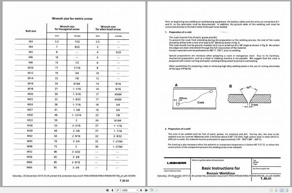 Liebherr Hydraulic Excavators R954 R954B R964 R964B R974B Service Manuals 2