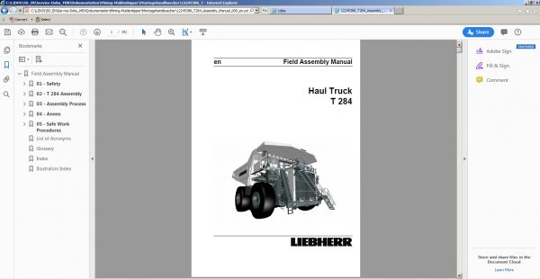 Liebherr Lidos EN Mining Truck Excavator 072020 Service Documentation Offline DVD 11