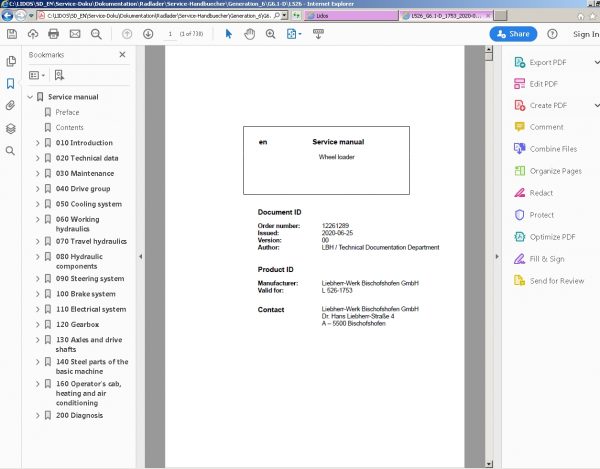 Liebherr Lidos Parts and Service Documentation Offline 072020 7