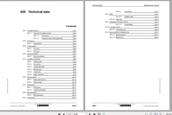 Liebherr Material Handling Machine LH18 M Maintenance Manual 3