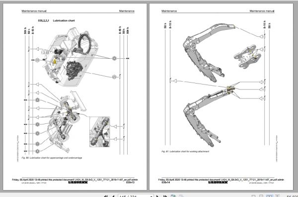 Liebherr Material Handling Machine LH24 M Maintenance Manual 3